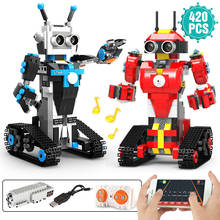 Robot de Control remoto de alta tecnología para niños, bloques de construcción, aplicación de programación, Robot inteligente, juguetes, regalo de Navidad 2024 - compra barato