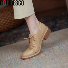 COVIBESCO-zapatos de tacón bajo con cordones para mujer, Calzado cómodo de punta redonda, a la moda, para primavera, 2021 2024 - compra barato