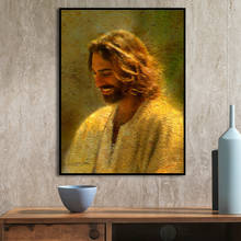 Pintura de tela para decoração de parede, impressão de arte e cartazes, retrato para casa, deus jesus cristal para sala de estar e quarto 2024 - compre barato