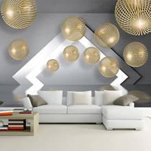 Custom Mural Wallpaper 3D Stereoscopic Circle Ball Space Wall Painting Modern Living Room Sofa TV Background Photo Wall Paper 3D 2024 - buy cheap