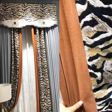 Luxury Velvet Gilding Leopard Print Curtain Drapes for Living Room Blackout Curtain Panel for Villa Examplary Suit Decor Curtain 2024 - buy cheap