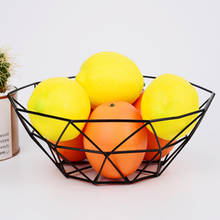 Cesta de armazenamento geométrica de frutas e vegetais, fio de metal, tigela, mesa, recipiente de mesa, suporte de exibição #45 2024 - compre barato