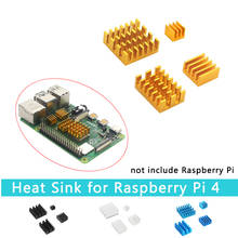 Raspberry Pi 4 Модель B алюминиевый теплоотвод 4 шт. металлический теплоотвод самоприклеивающийся Тип для Raspberry Pi 4 2024 - купить недорого