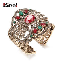 Kinel Boho Charm Cuff Bracelet Bangles For Women Antique Gold Color Vintage Big Bracelets Ethnic Bride Wedding Jewelry 2021 2024 - buy cheap