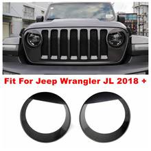 Faros delanteros para Jeep Wrangler JL 2018 2019 2020 ABS, decoración de estilo Angry Bird, cubierta de anillo, Kit de reajuste Exterior 2024 - compra barato