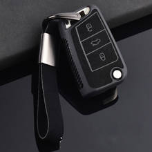 Leather TPU Car Key Case Shell Keyfob for Volkswagen VW Golf 7 MK7 Tiguan L Lamando Bora Lavida Plus Touran Lamando keychain 2024 - buy cheap