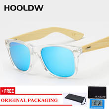 Hooldw clássico óculos de sol de madeira polarizado óculos de sol de bambu óculos de viagem óculos de sol óculos de sol 2024 - compre barato