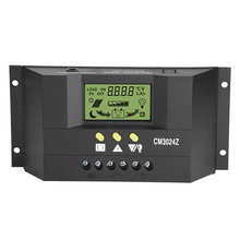 Controlador de carga Solar PWM regulador de carga de Panel Solar inteligente pantalla LCD 12V 24V 30A 2024 - compra barato
