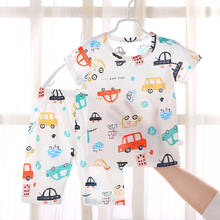 Newborn Toddler Kids Boy Girl Cartoons Sleepwear Pajamas Set Summer Short Homewear Soft Clothing Sleeping Clothes Suits 2024 - buy cheap