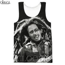 CLOOCL Singer Bob Marley Tank Top Clothing 3D Print Tank Top Fitness Streetwear Men Women Sleeveless New Vest Bodybuilding Shirt 2024 - buy cheap