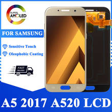 ЖК-дисплей A520 для Samsung Galaxy A5 2017 A520F SM-A520F, ЖК-дисплей, сенсорный экран, дигитайзер в сборе для Samsung A520, Запасная часть 2024 - купить недорого