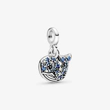 Fits original me pulseira argent 925 prata esterlina minha baleia azul balançar encantos pequeno buraco contas para fazer jóias bijoux 2024 - compre barato