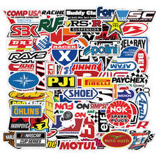 Pegatina de logotipo de carreras modificado, 50/100 piezas, juguete clásico, para monopatín, portátil, motocicleta, locomotora, casco 2024 - compra barato