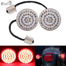 Frente 1156 & traseiro 1157 bala led sinais de volta luzes para harley dyna softail sportster touring tri glide motocicleta 2024 - compre barato