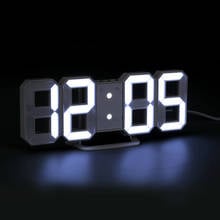 Digital eletrônico relógio de mesa led relógio 12/24 horas display despertador e snooze 8888 display azul verde vermelho branco novo 2024 - compre barato