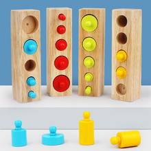 Juguetes Educativos Montessori de madera para niños, bloques de cilindros de enchufe coloridos, juguete educativo para preescolar, Aprendizaje Temprano 2024 - compra barato