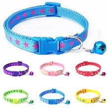 Pets Dog Puppy Stars Bell Buckle Adjustable Collar Necklace Cat Personalized Neck Strap Kitten Collars Leash Pet Lead Supplies 2024 - buy cheap