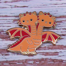 Kawaii dragon kitty badge mythical creature jewelry 2024 - buy cheap