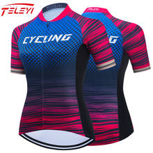 TELEYI Женская велосипедная футболка, велосипедный Топ, рубашка, летняя одежда с коротким рукавом для горного велосипеда, быстросохнущая одежда для гоночного велосипеда 2024 - купить недорого