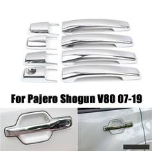 Cubierta protectora de manija de puerta Exterior, embellecedor para Mitsubishi Pajero/2007-2019 V80 Shogun, Plata 2024 - compra barato