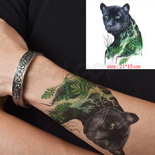Waterproof Temporary Leopard Lion Animal Body Art Arm Shoulder Chest Wolf Unicorn Tattoo Sticker Women/Men Hot Sale 14.8*21 Cm 2024 - buy cheap