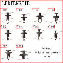 LEDTENGJIE Automotive Fastener Clips for Ford Auto 6mm-9mm Bumper Piercing Studs Rivet Fasteners 100pcsYT-1043 Auto Repair Clip 2024 - buy cheap