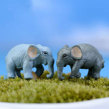 mini fairy garden miniatures Simulation elephant home decoration accessories desk office resin decor Micro landscape ornaments 2024 - buy cheap