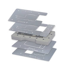 Kit de reballing bga 6 em 1, dispositivo com rede de plantio para reballing de camada intermediária de placa mãe de iphone x/xs/xs max/11/11 pro/11 pro max 2024 - compre barato