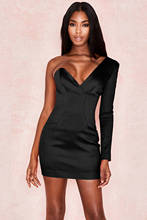 2019 New women black one - shoulderoff shoulder sleeveless bodycon celebrity evening party bandage dress 2024 - buy cheap