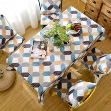 Rhombic Plaid Decorative Linen Tablecloth Thick Waterproof Oilproof Thick Rectangular Wedding Dining Table Cover Tea Table Cloth 2024 - buy cheap