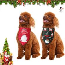 Pañuelo a cuadros para perros y gatos, pañuelo con estampado de alce, lavable, para Navidad, ajustable 2024 - compra barato