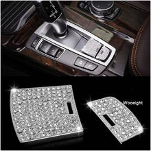 Botão decorativo do freio estilo diamante woo8, capa para bmw x3 x4 x5 x6 5 6 7 series, com adesivo 2024 - compre barato