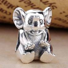 Original Animal Vintage Lucky Elephant Beads Fit 925 Sterling Silver Bead Charm Women Bracelet Bangle Jewelry 2024 - buy cheap