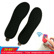 Winter Warm Electric Heating Insoles with Wireless Remote Control Skiing Shoe Pads Thermal Heated Insoles for Outdoor Camping 2024 - buy cheap