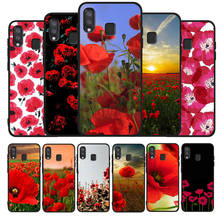Red Poppies phone Case For Samsung A10 A20E A30 A40 A50 A60 A70 M10 M20 M30S M40 A01 A21 A31 A51 A71 4G Cover 2024 - buy cheap