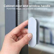 2pcs Door Handles Furniture Knobs Self-adhesive Multi-purpose Wardrobe Pulls Toilet Window Handle Cabinet Door Finger Plates 2024 - buy cheap