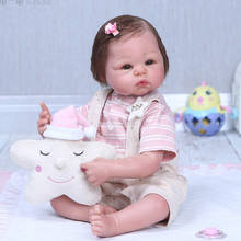 52cm Boutique Silicone Newborn Baby Doll Like Real bebe reborn Soft newborn babies dolls toys Kids Birthday Gift 2024 - buy cheap