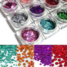 TP 12/24 Grid Mixed Nail Glitter Powder Sequins Colorful Nail Flakes Sticker 3d DIY Nail Sliders Dust For Nail Art Decorations 2024 - buy cheap