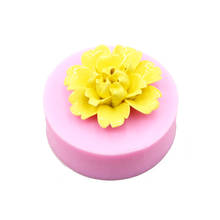 Molde de sabão flor 3d, tamanho médio, peônia, fondant, bolo, molde de silicone, decoração de aniversário, bolo, ferramentas de decoração, diy, ferramentas de cozimento de bolo 2024 - compre barato