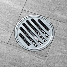 1PC Bathroom Shower Floor Drain Brass Chrome Round Floor Drain Sside Layer Row Deodorant Floor Drain 2024 - buy cheap