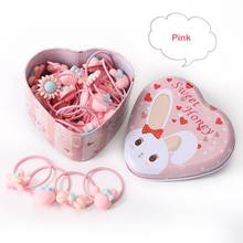 20Pcs Cute Girls Rabbit Flower Rubber Hair Rope Ponytail Holder with Storage Box  Hair Accessories nylon ties Elastic Hair Bands 2024 - buy cheap