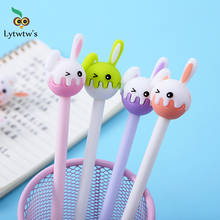 1 Pcs Lytwtw's Cute Creative Rabbit Ear 0.5mm Gel Pen Cartoon Kawaii Stationery Office School Supplies Sweet Pretty Lovely Pens 2024 - buy cheap