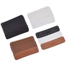 48pcs/lot handmade clothing leather labels for gift bag luggage hand made with love tags leather label sewing tags for hand work 2024 - buy cheap