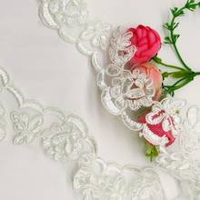 Tecidos rendas de casamento brancas para vestido de noiva 3d bordados decoração diy acessórios de vestuário 2.5cm 2024 - compre barato