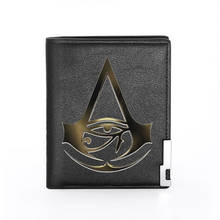 High Quality Luxury The Eye of Horus Assassin Printing Leather Wallet  Credit Card Holder Short Male Slim Purse For Men 2024 - buy cheap