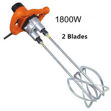 1800W Cement Mixer Concrete Grout Painting Hand Power Mixer 6 Speed 2 Blades 2024 - buy cheap