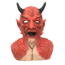 Máscara de Diablo juego de Halloween Boss King of Lies Belial Berry Air Demon, máscara, tocado, guantes, accesorio 2024 - compra barato