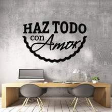 Personalized spanish phrases Wall Art Decal Wall Stickers Pvc Material For Living Room Bedroom Wall Decoration Murals 2024 - buy cheap