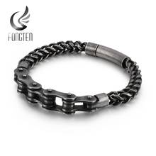 Fongten Stainless Steel Men Bracelet Black Vintage Link Chain Bracelets Bangles Man Jewelry 2024 - buy cheap