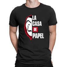 House of Paper T Shirt Men Funny Design La Casa De Papel Tops Money Heist Tees Tv Series T-shirt Short Sleeve Cotton Casual Tee 2024 - buy cheap